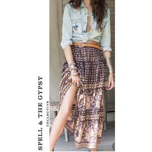 spell jasmine maxi skirt navy